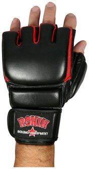 RONIN PU MMA HANDSCHOEN - ZWART/ROOD