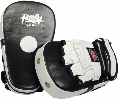 RONIN COACHING MITTS LONG CURVED - ZWART/WIT