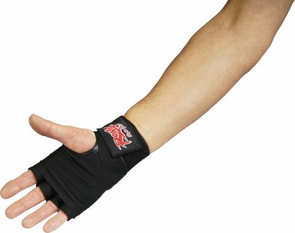 RONIN GEL PADDED HANDWRAPS LANGE ELASTIEKE BAND - ZWART