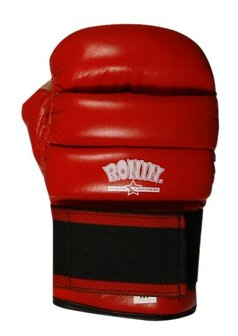 RONIN 1ST GEN MMA FREE-STYLE HANDSCHOEN KLITTENBAND - ROOD OF ZWART