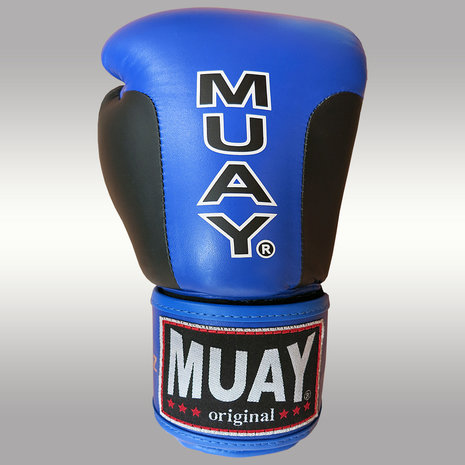 MUAY® Premium bokshandschoenen Zwart/Blauw