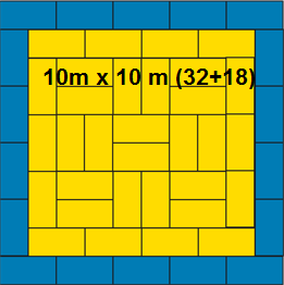 Agglorex Judomatten 200x100x4 cm.