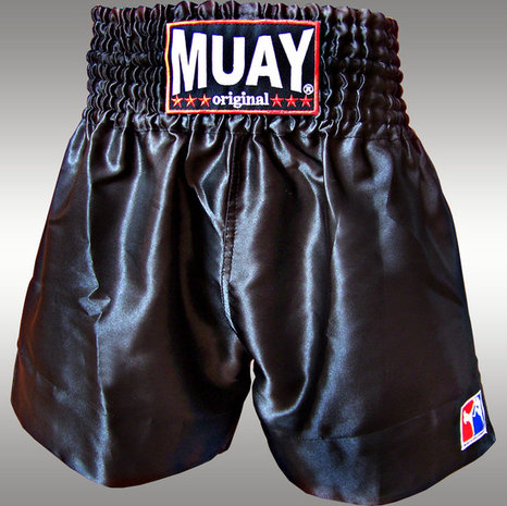 Muay Short Satijn egaal Blauw