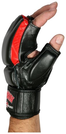 RONIN PU MMA HANDSCHOEN - ZWART/ROOD