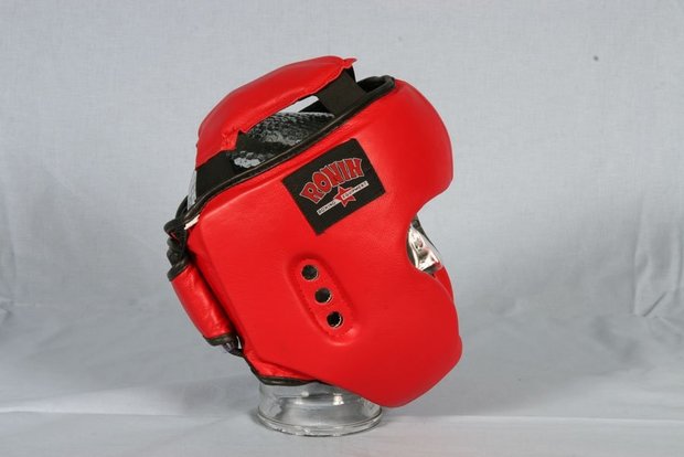 RONIN LEDEREN THAIBOXING HOOFDBESCHERMER - ZWART OF ROOD