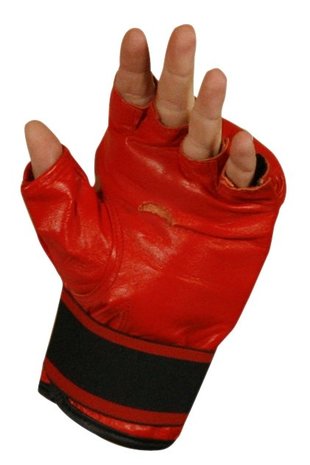 RONIN 1ST GEN MMA FREE-STYLE HANDSCHOEN KLITTENBAND - ROOD OF ZWART